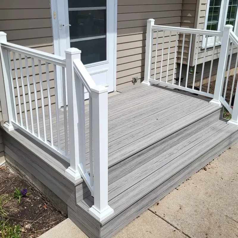 Front Steps and Handrail – Stairs & Handrails by Good Oak Custom Carpentry, Southeast Wisconsin